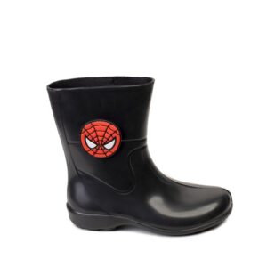 Bota Infantil De Borracha Galochinha Botinha Personagem Carinha Aranha Prt (1)Ot