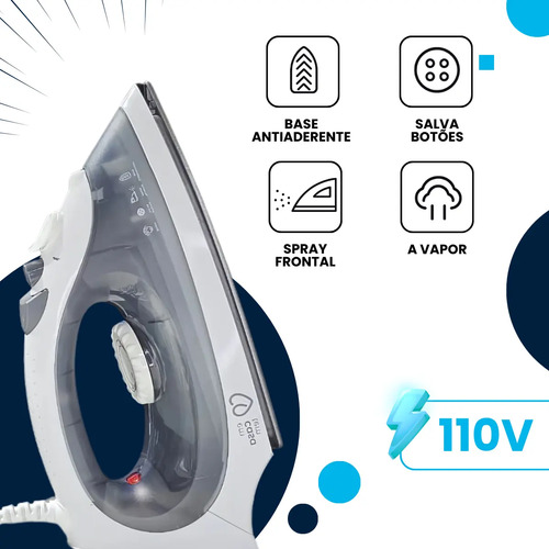Ferro A Vapor Em Casa Tem 1200w 127v - Imagem 2