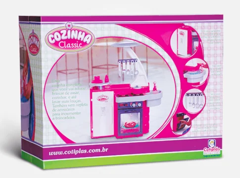 Cozinha Infantil Classic Rosa 76cm com Acessórios