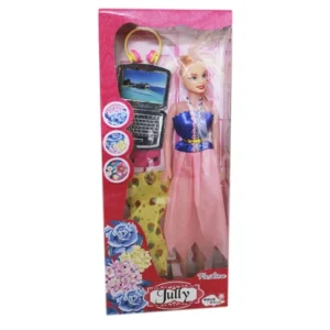 Boneca Fashion July 28cm com Notebook e Fone de Ouvido