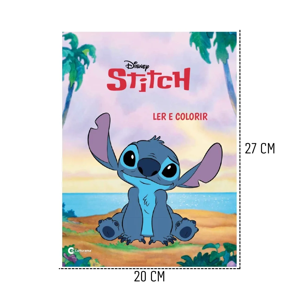 Livro Ler E Colorir 8Pgs Stitch