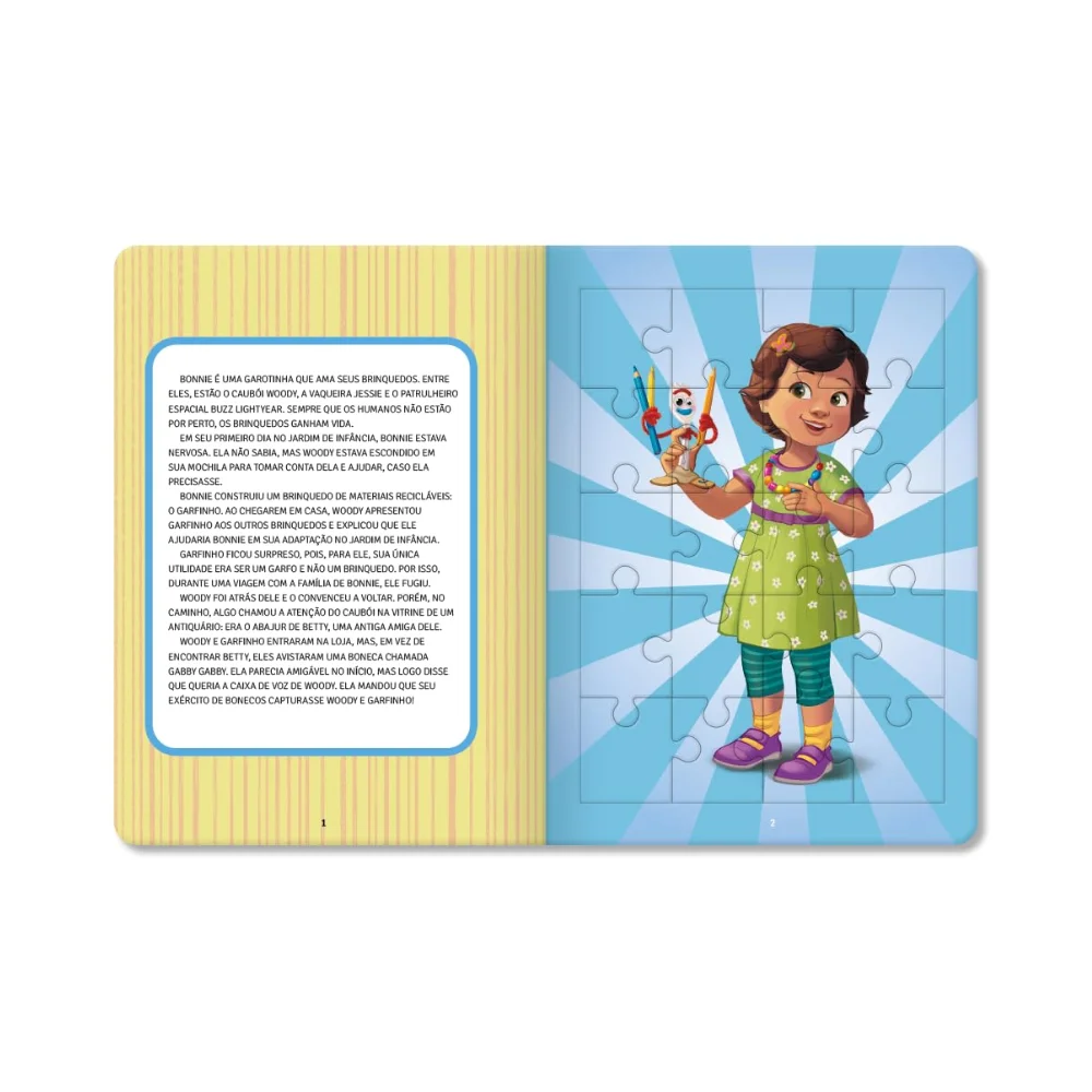 Livro Pop Ler E Brincar com Quebra Cabeca Toy Story 4