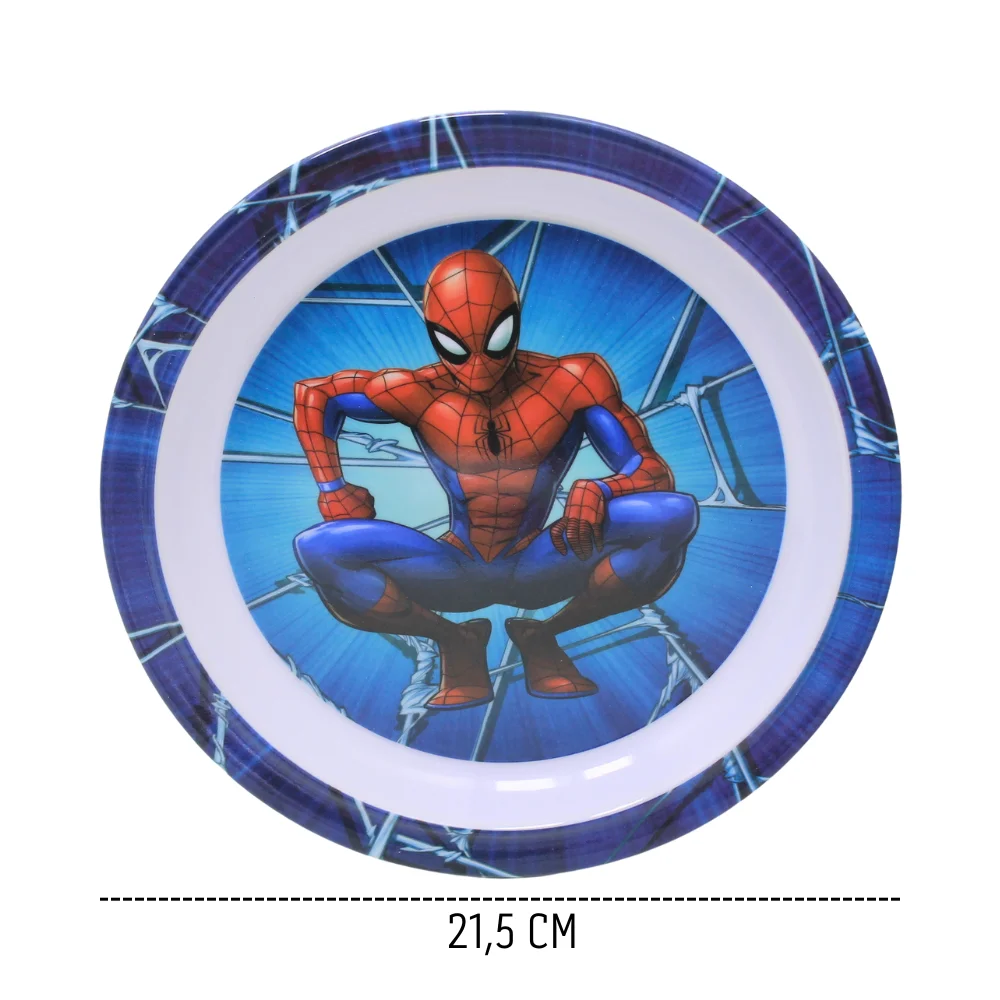 Prato Infantil Homem-Aranha Marvel em Melamina 22cm