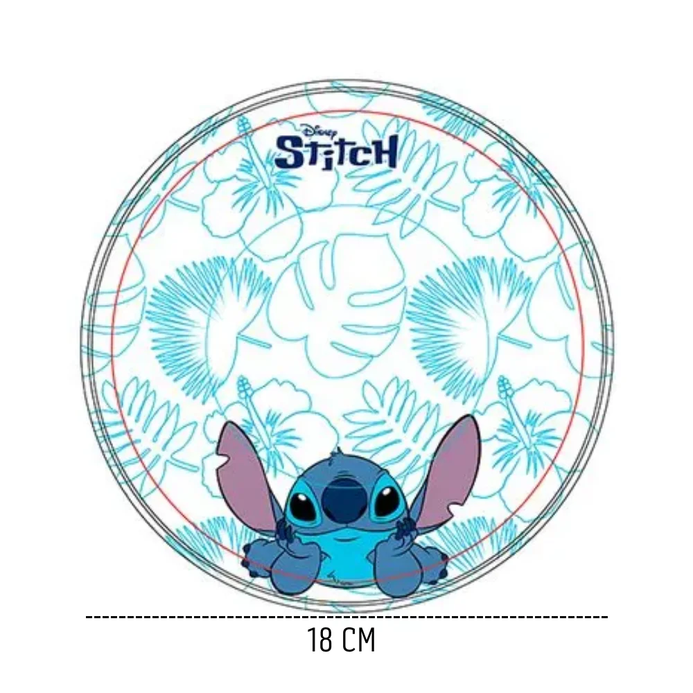 Prato Melamina Inf Sobremesa Red 18Cm Stitch Disney
