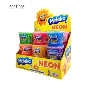 Slime Meleka Neon 130g com Brinquedo Surpresa