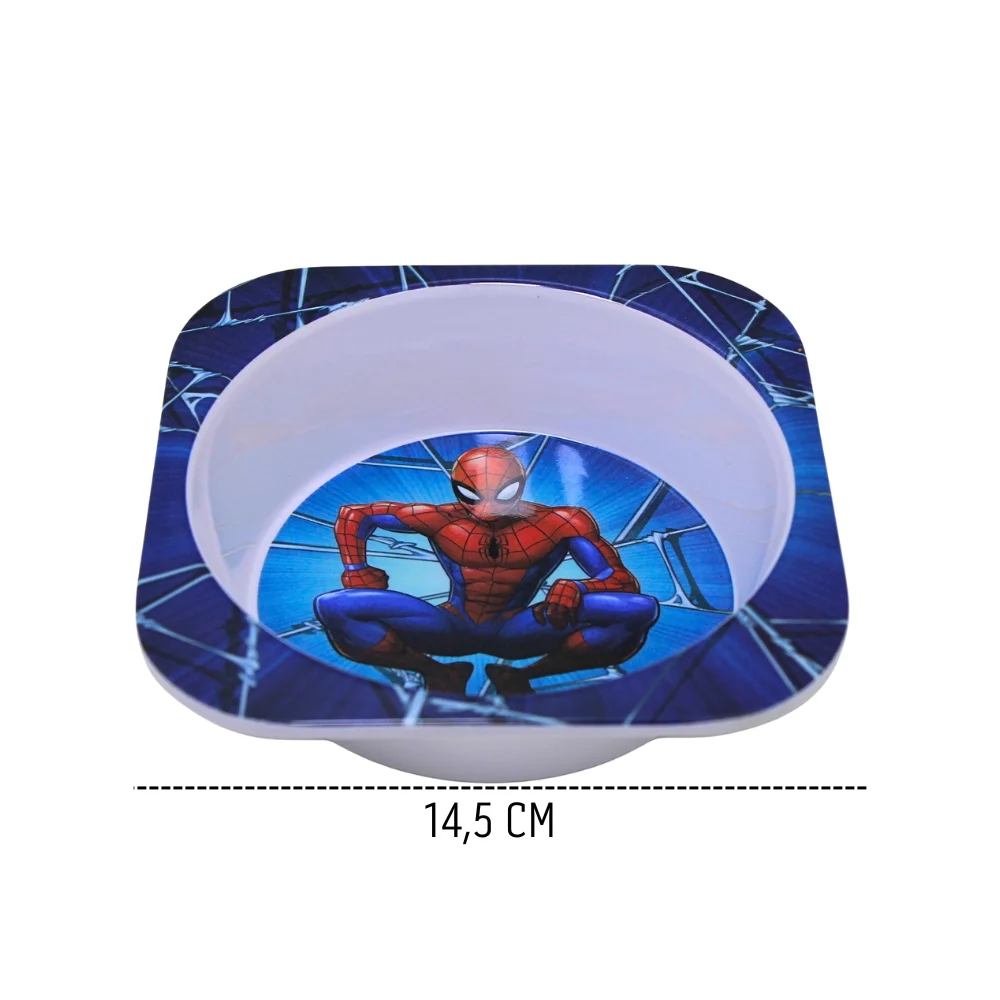 Tigela Melamina Quad 375Ml Homem Aranha Disney